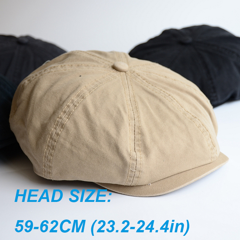 Men Big Head Newsboy Cap Peaky - огляд і ціна Dad Hat Cotton