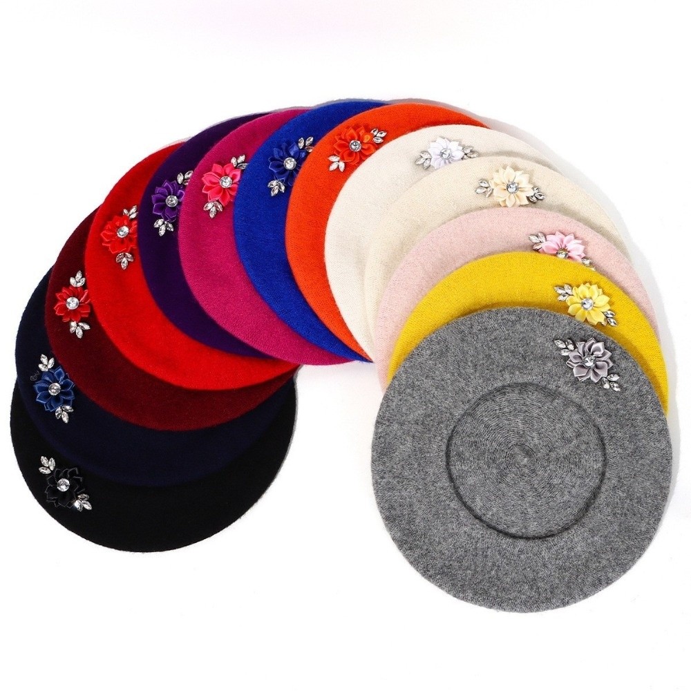 Sweet Solid Color Wool Beret C - огляд і ціна Beret French Wool
