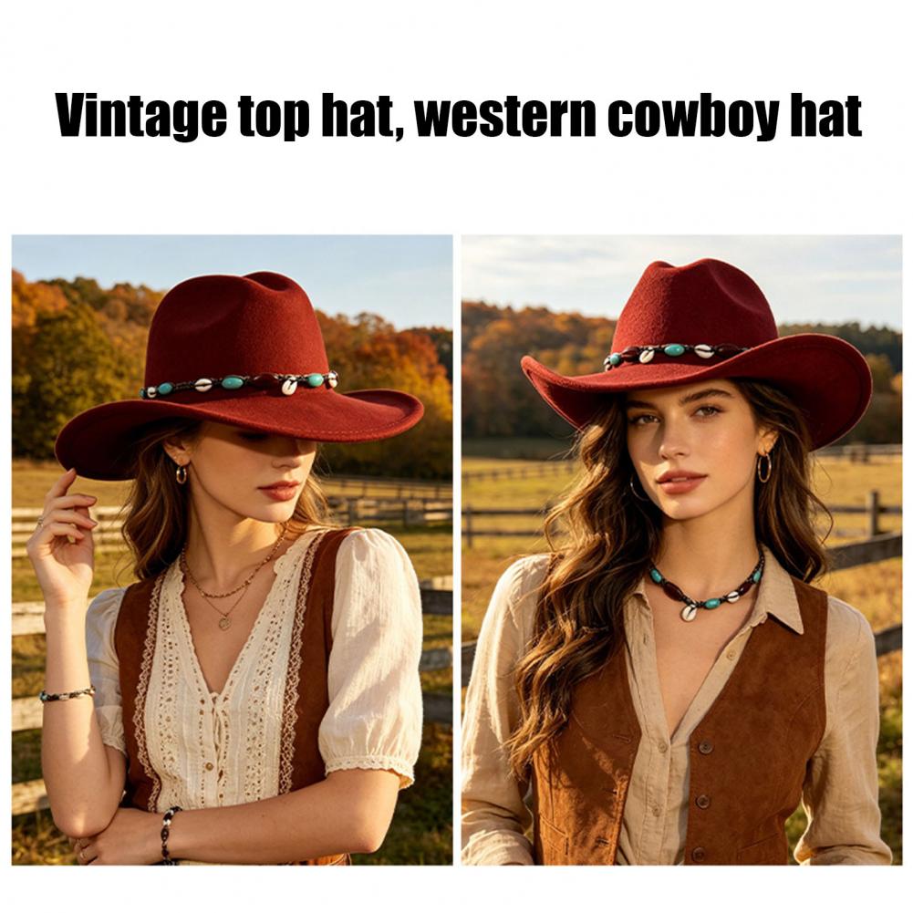 Western Cowboy Style Hat Wool  - огляд і ціна Fedora Hat Wool