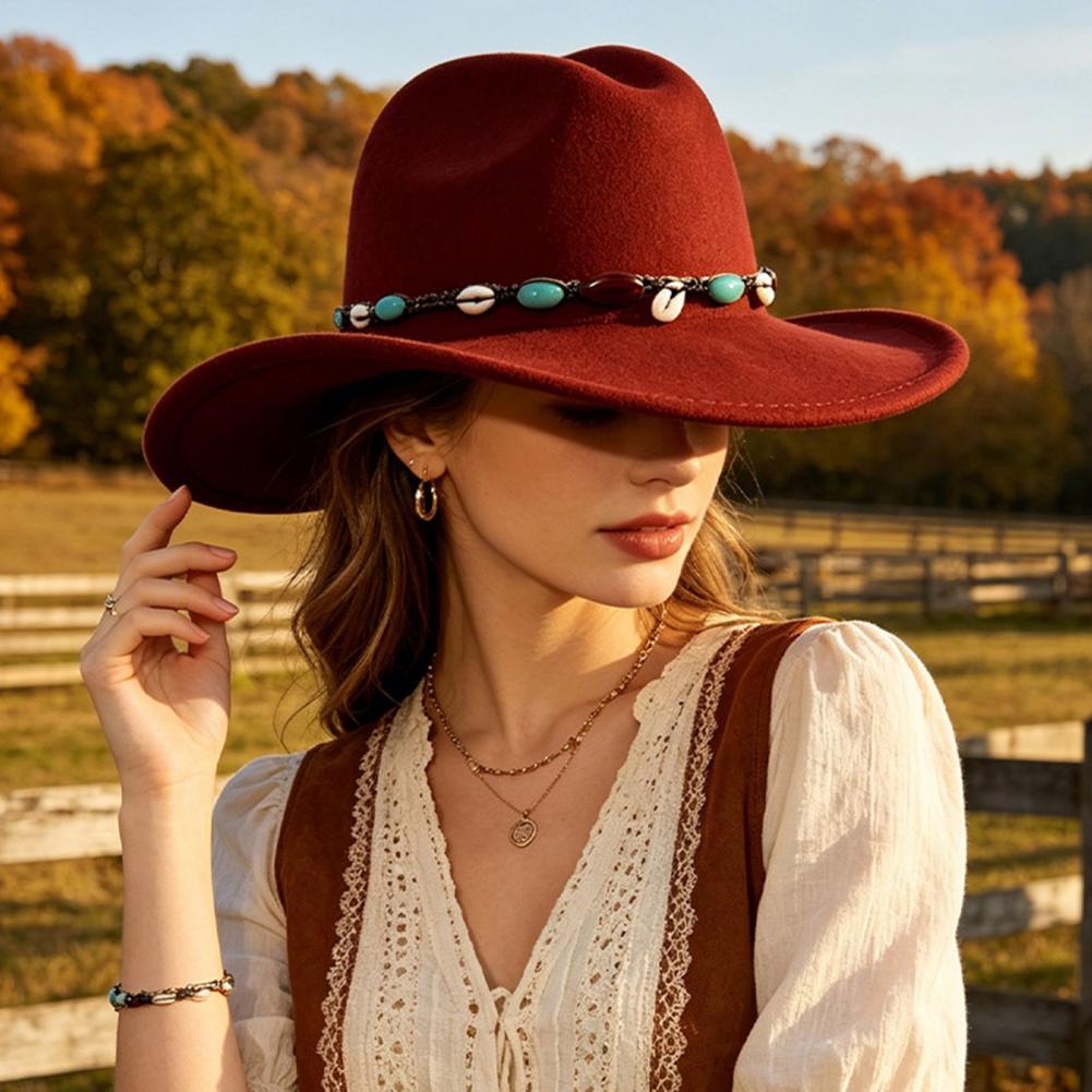 Western Cowboy Style Hat Wool  - огляд і ціна Fedora Hat Wool